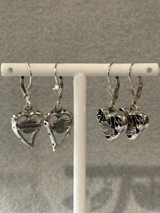 Harley-Davidson Jewelry - Harley-Davidson Silver Heart Logo Dangle Earrings set of 2 (925)